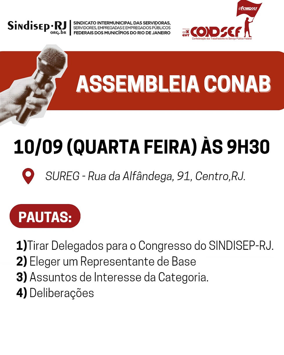 Convocação para Assembleia na CONAB – 10 de setembro de 2025