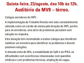 PLENÁRIO DO SINDISEP/RJ NO INPI