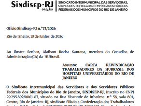 CARTA REIVINDICAÇÃO TRABALHADORES DA HUBRASIL DOS HUS DO RIO DE JANEIRO  
