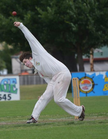 Stratford Cricket Club bowler Jack Rietschel