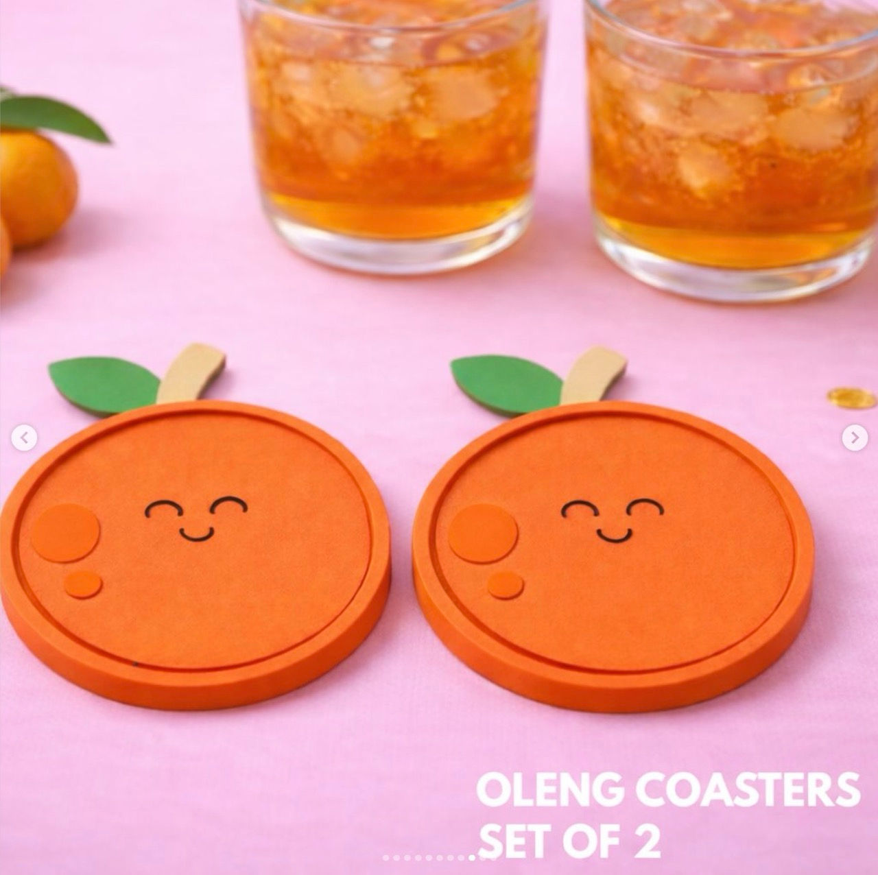 orange coasters