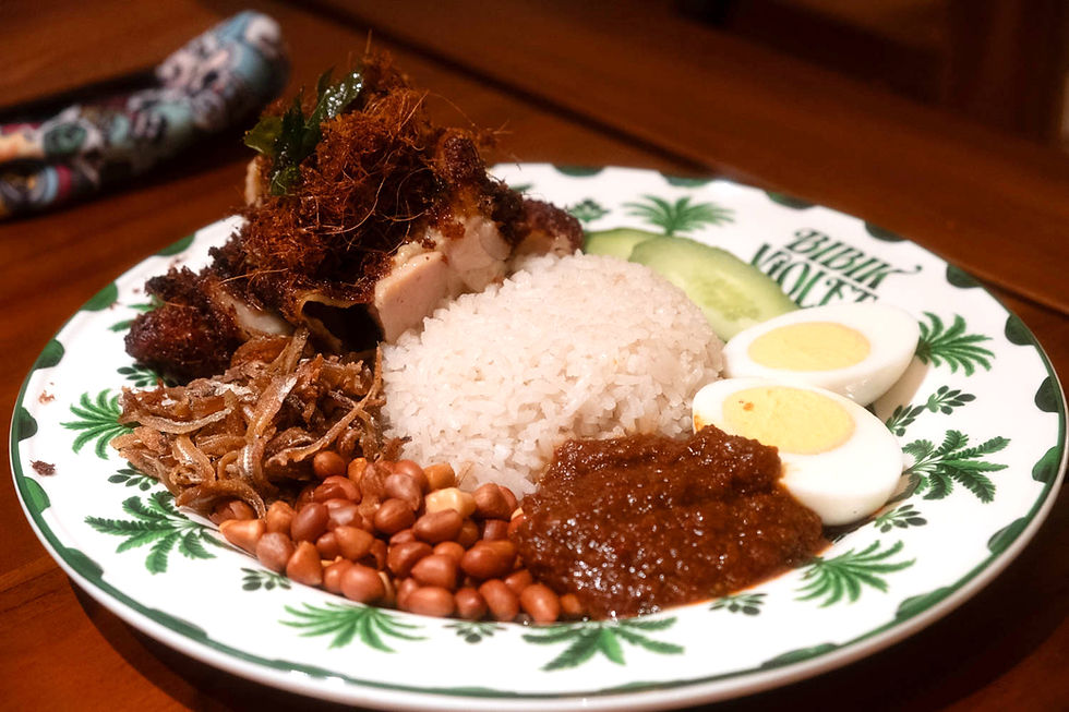 Generous chicken, rice, peanuts and ikan bilis. Generous everything, really.