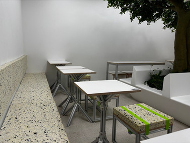 tables with foam seats at error 404