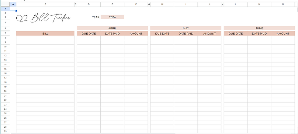 Thumbnail: Bill Tracker Spreadsheet - 6 Tabs - GOOGLE SHEETS SPREADSHEET - DIGITAL PRODUCT