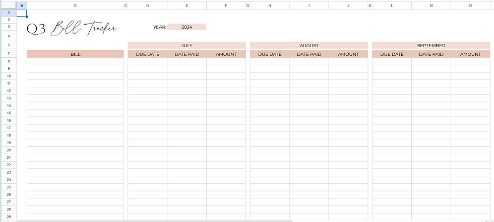 Thumbnail: Bill Tracker Spreadsheet - 6 Tabs - GOOGLE SHEETS SPREADSHEET - DIGITAL PRODUCT