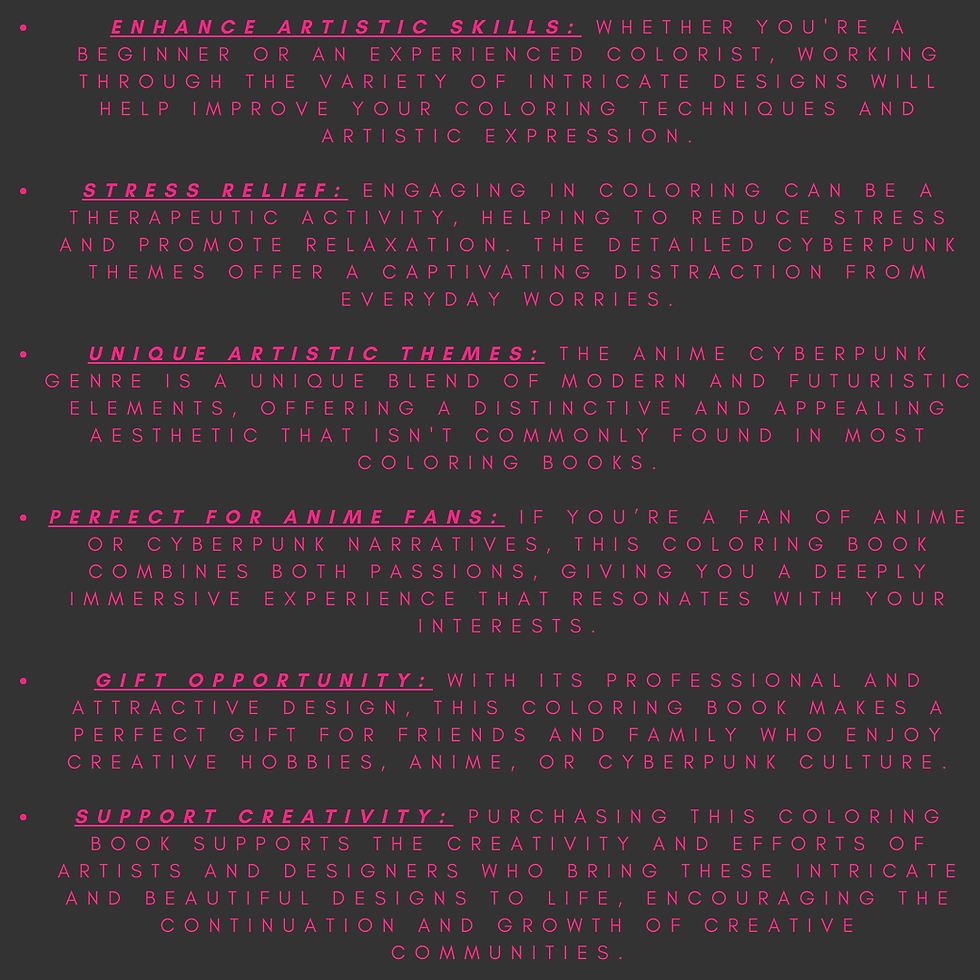 Thumbnail: Neon Visions: Anime Cyberpunk Girls Coloring Collection