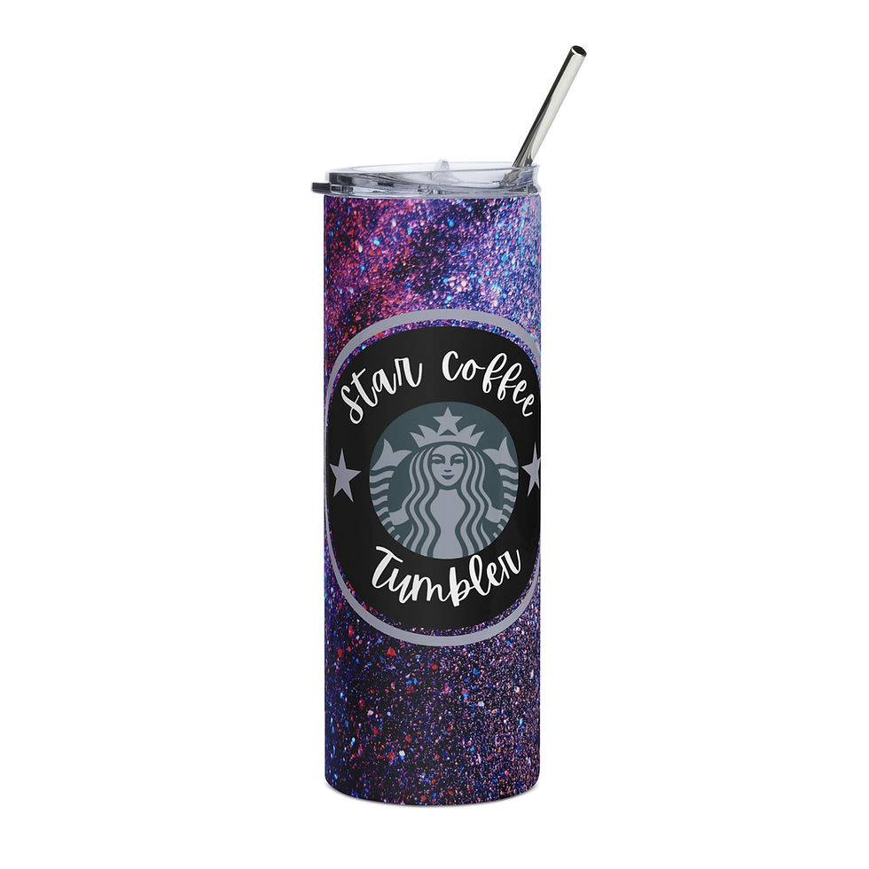 Thumbnail: Cosmic Sparkle Coffee Tumbler: Dazzle Your Drink