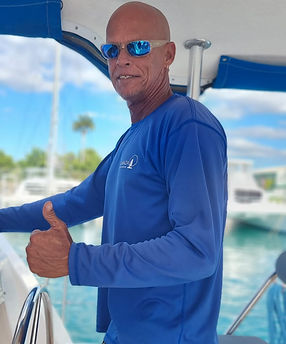 Captain Chad sailing Calabaza catamaran boat trips barbados