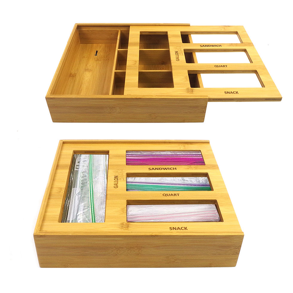 Plastic and Ziplock Bag Storage Box