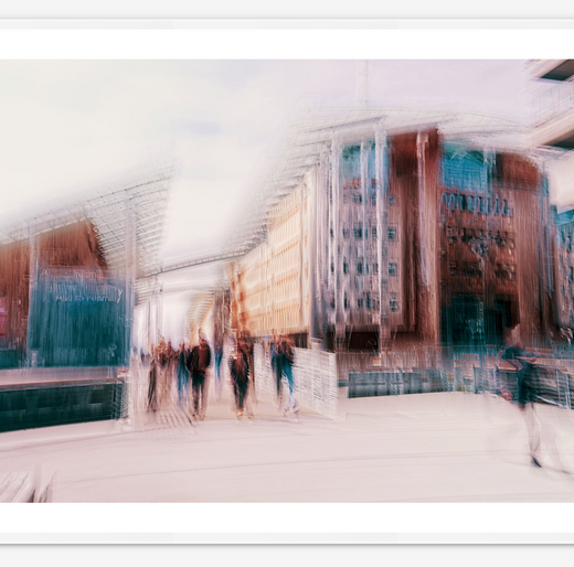 Glimmers of Hope #36 sweeps across a walking bridge in Aker Brygge, where blurred figures depart from the Astrup Fearnley Museum, brimming with creative visions, as Douglas Carr dreams of his masterpieces stealing the spotlight in the world of modern art. A Limited Edition Digital Graphic Artwork by Douglas Carr glows with museum-inspired muse in the series.