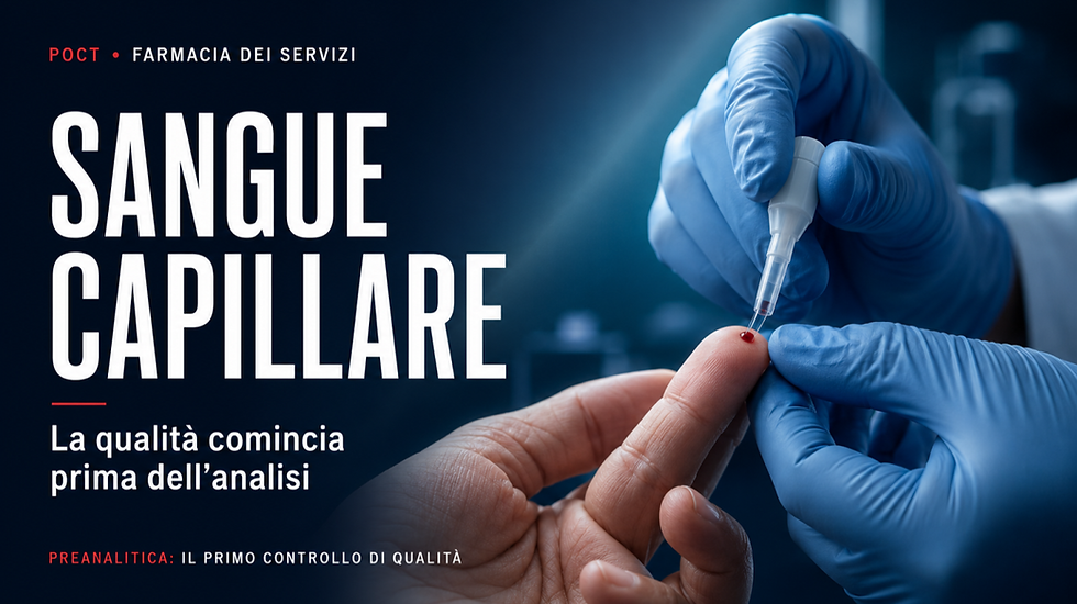 Sangue capillare e POCT in farmacia: la qualità diagnostica comincia dalla fase preanalitica