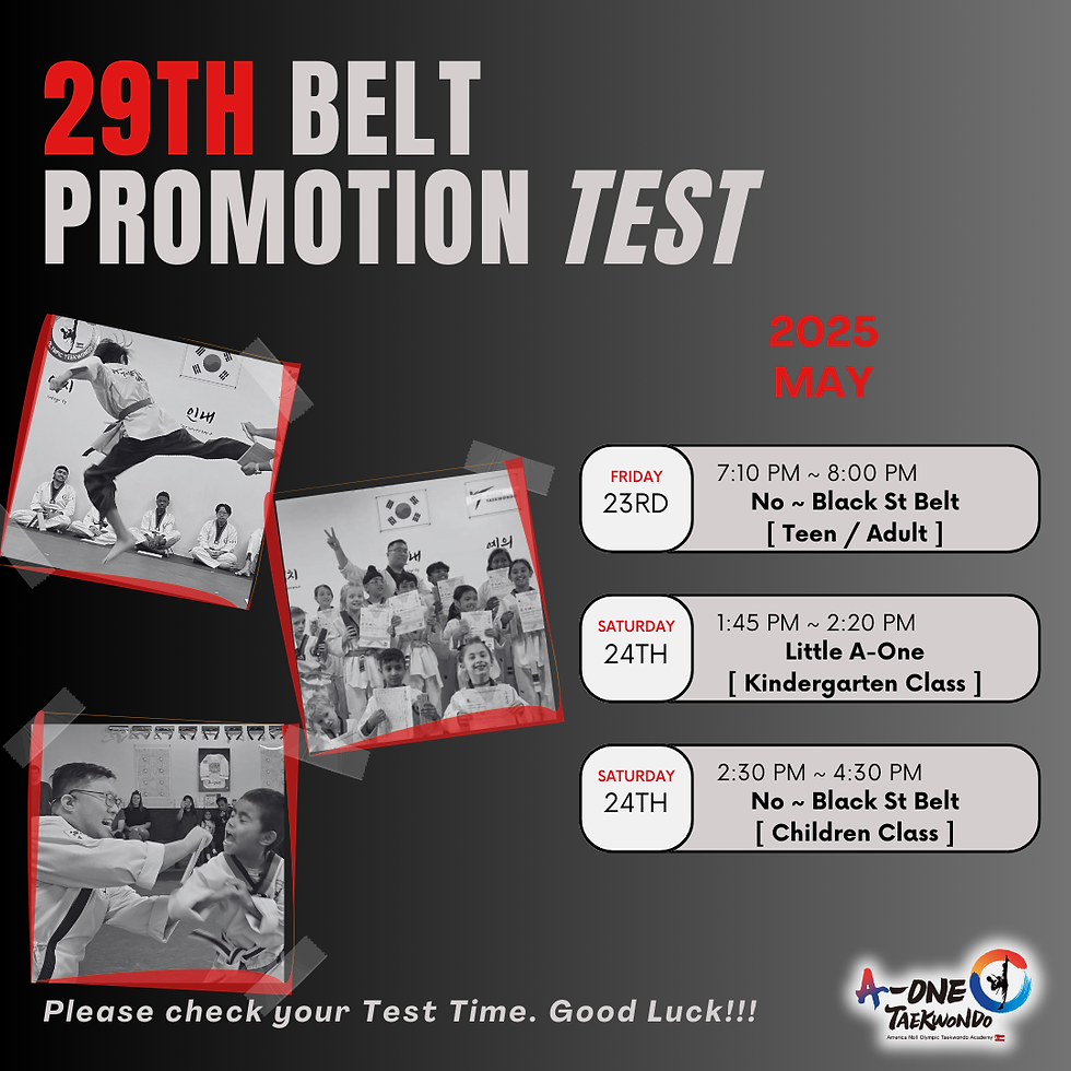 [ Tamarack  ] 29th Belt Promotion Test