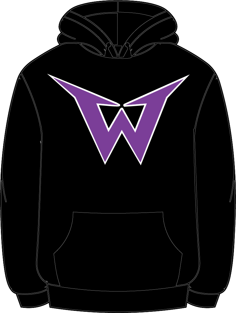Black hooded sweatshirt (youth)