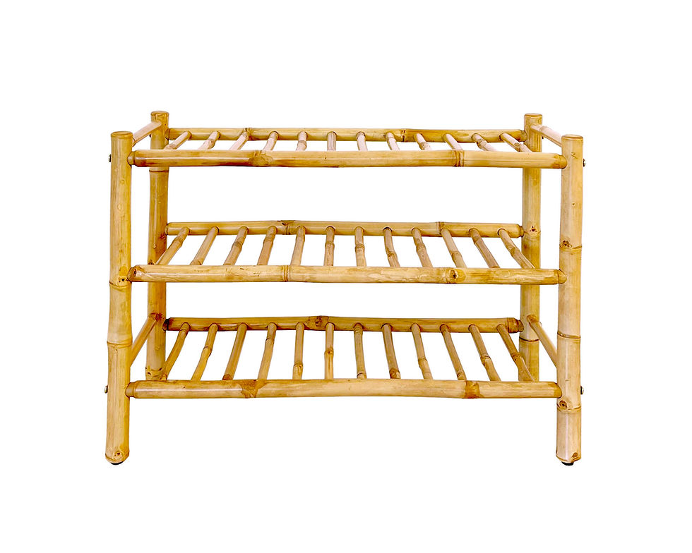Thumbnail: 3-Tier Bamboo Shoe Rack Shelf Storage Organizer Free Standing