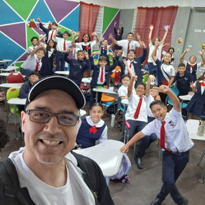 Coquichy Adventures interactive storytelling presentation at SVC Ponce Christian School in Ponce, Puerto Rico