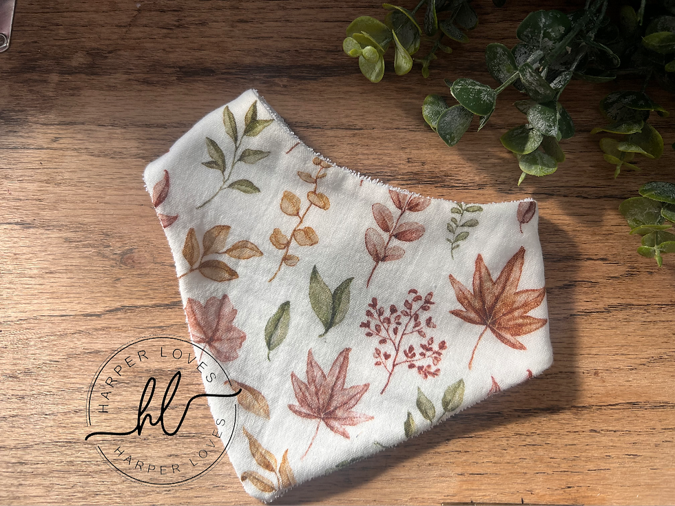 Thumbnail: Harper Loves Organic Muslin Autumnal Dribble bibs. 162