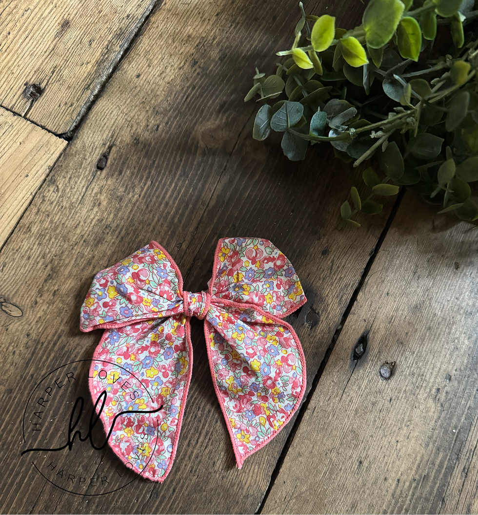 Thumbnail: Our Harper Loves Large Floral butterfly Knot Bow 