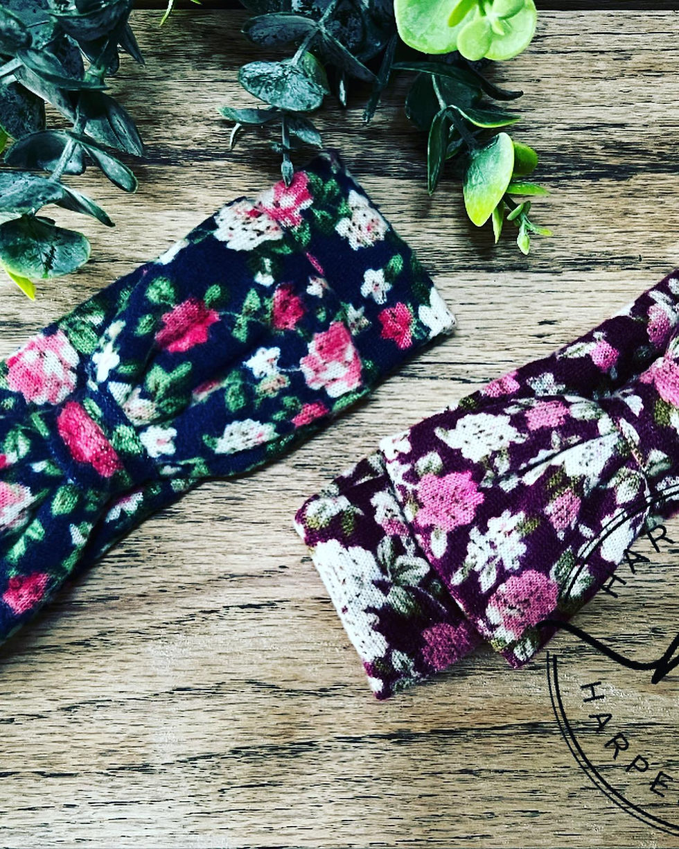 Thumbnail: Harper Loves Extra soft Rose Bud Headband Bow 017