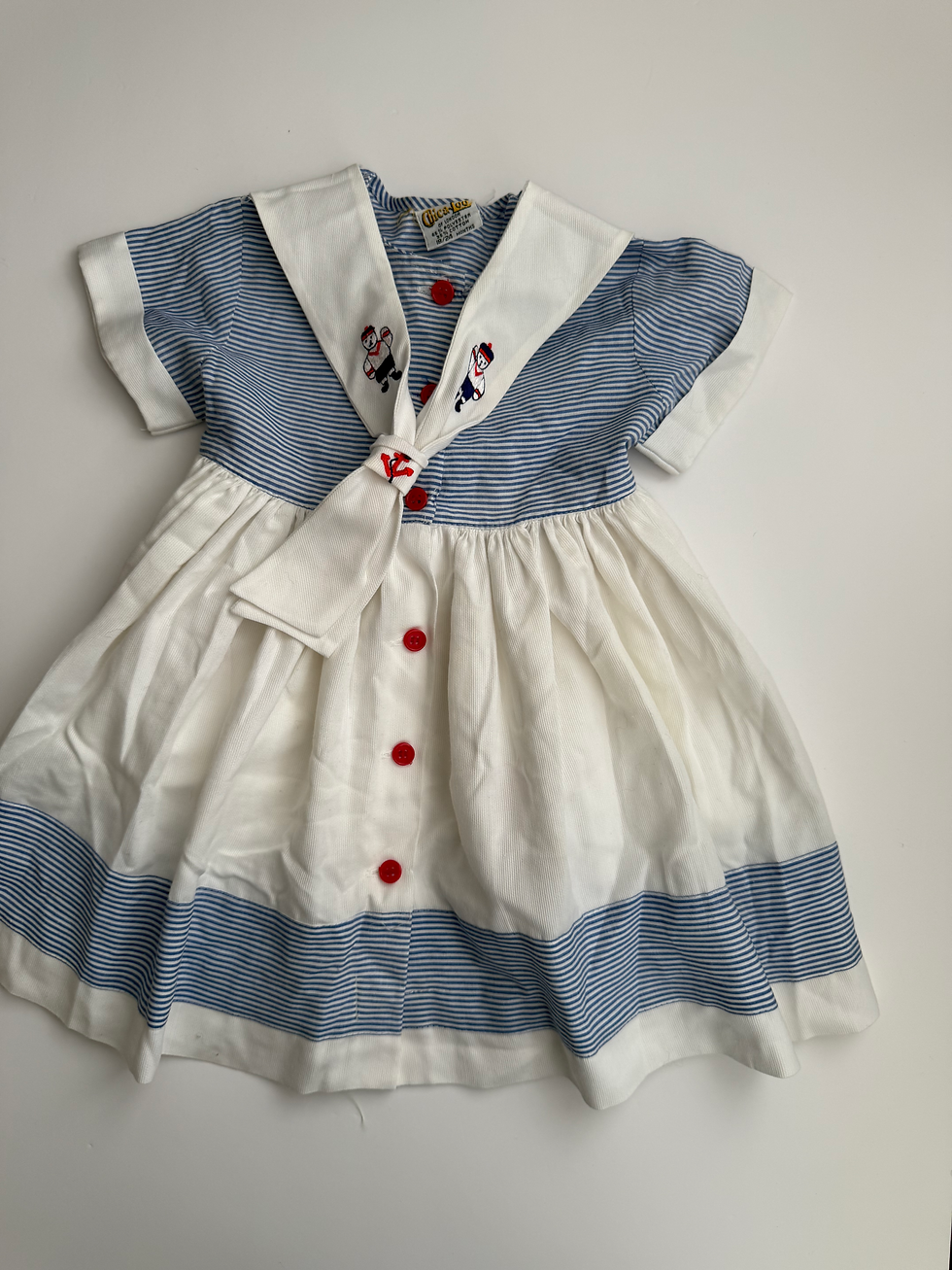 Thumbnail: Vintage Sailor Dress- Age 18-24 Months 
