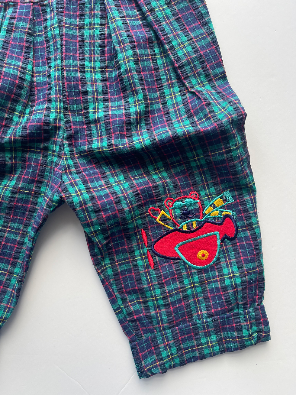 Thumbnail: Vintage Checked Summer Dungarees- Age 3-6 Months 