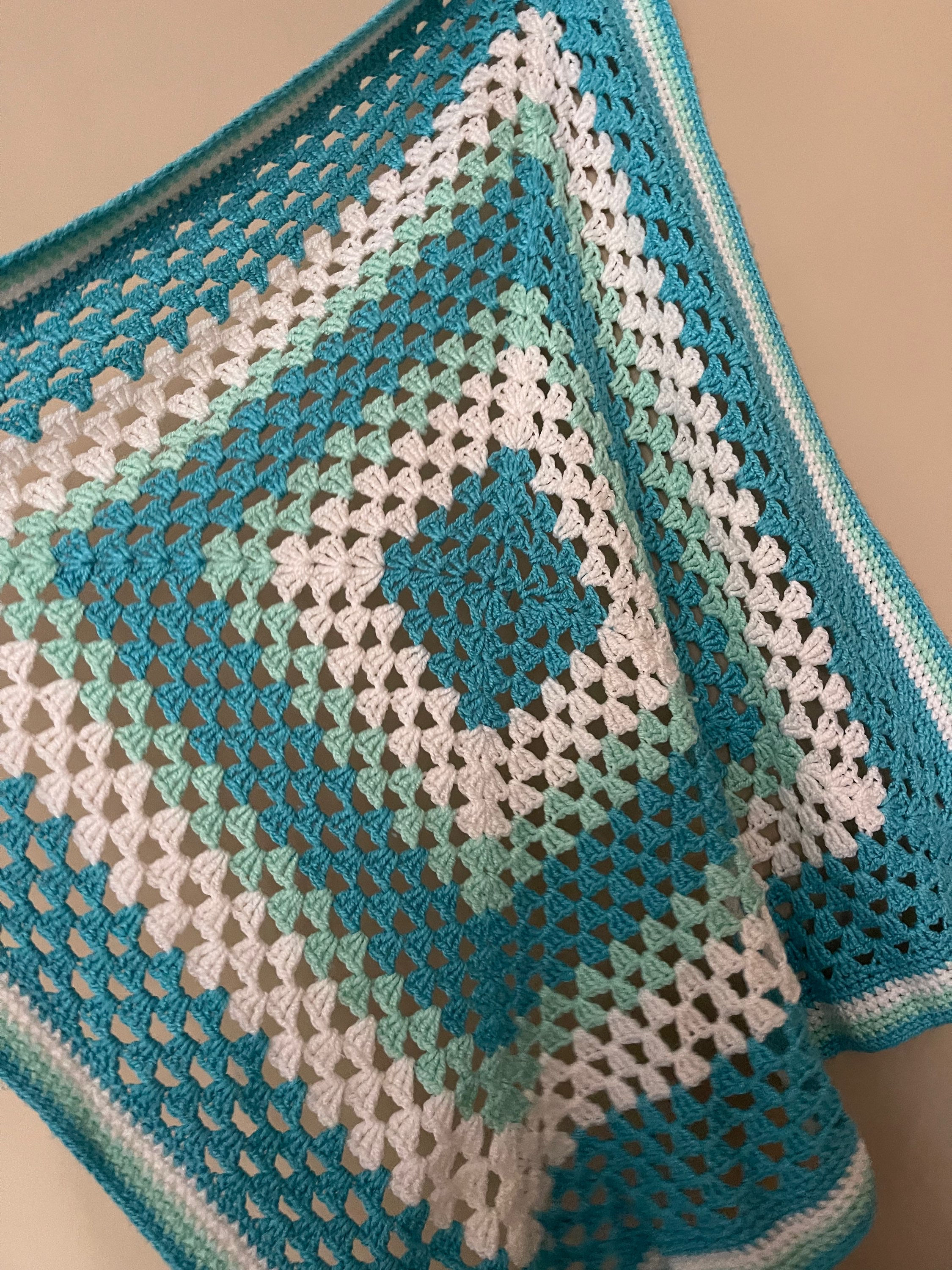 Knitted Crochet Blanket- Small