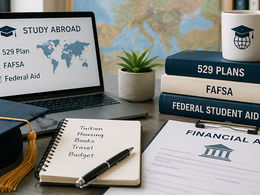 Financial planning and study abroad materials for American students considering universities in Europe