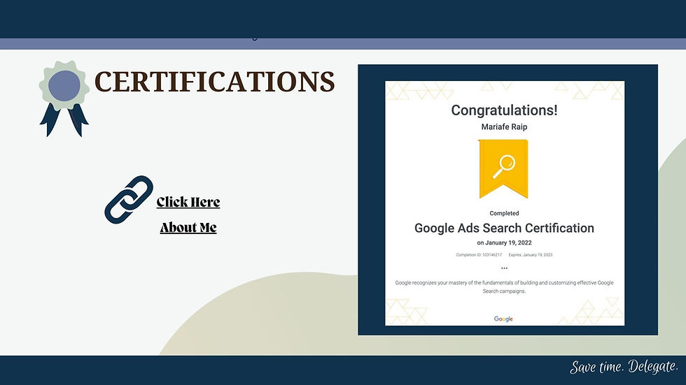 Google Ads Virtual Assistant Certification