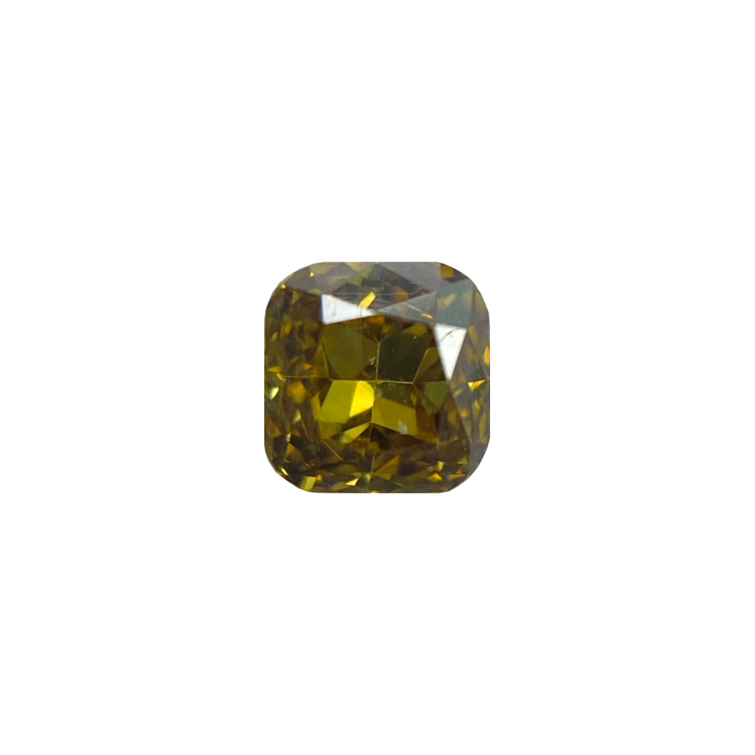 Natural Fancy Deep Brownish Greenish Yellow Diamond 0.11 carat