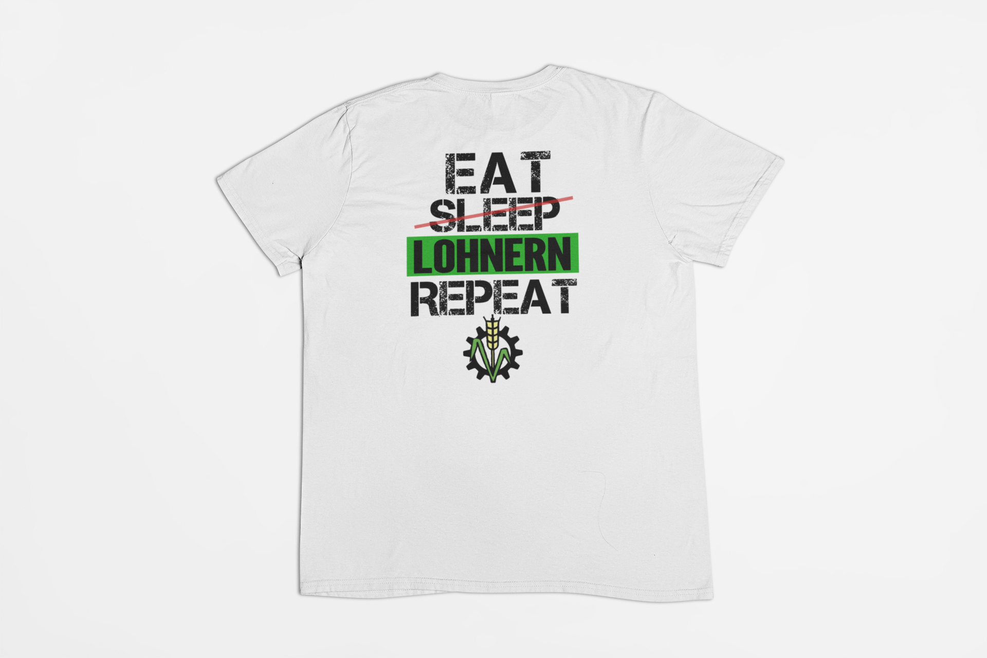 SuperLohner EAT SLEEP LOHNERN REPEAT Shirt mit front und Rückendruck