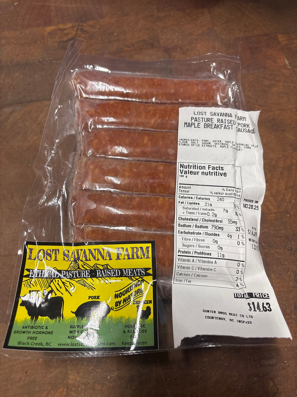 PORK BREAKFAST SAUSAGES (Forest/Pastured Organic Fed)