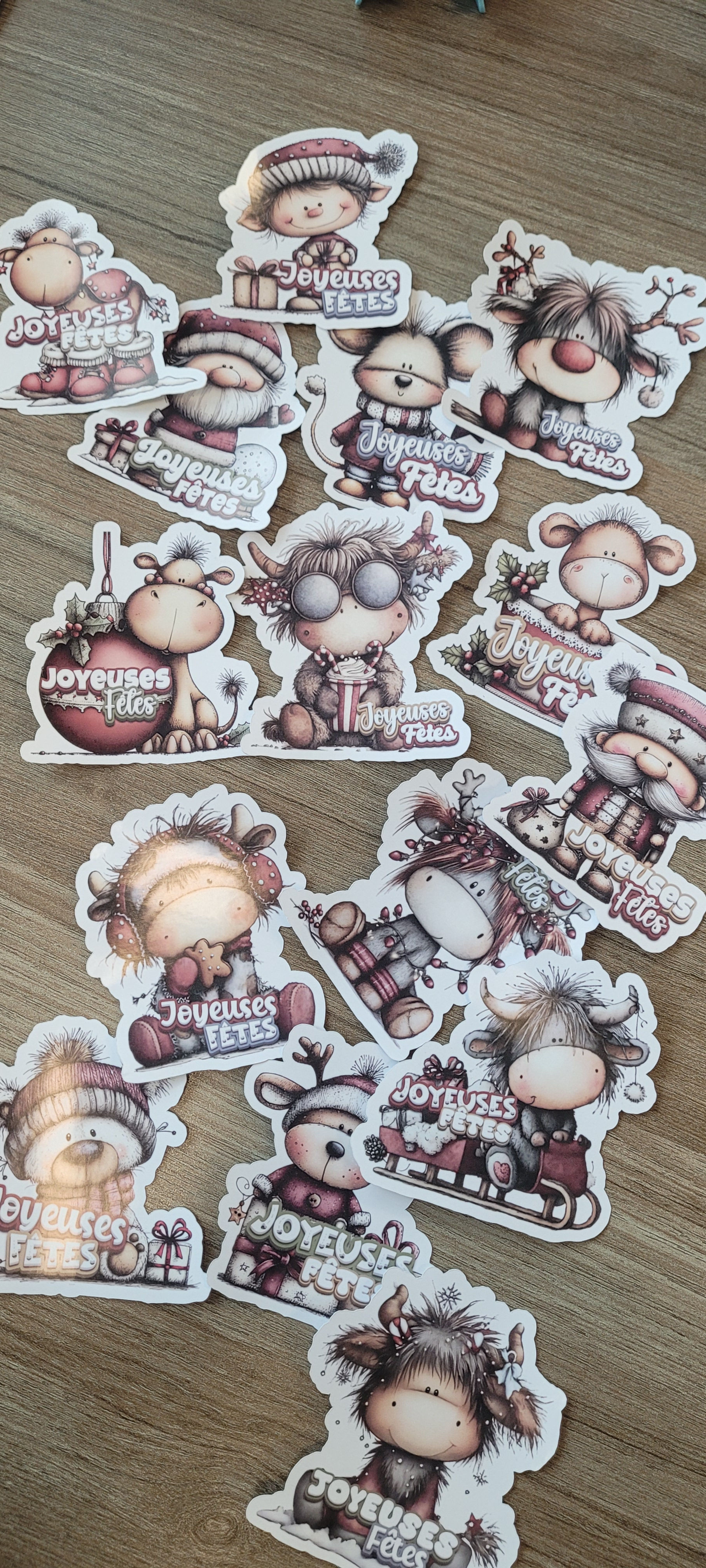 Autocollants Joyeuses Fêtes