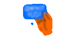 sticker/gif showcasing a hand waving the contact us card