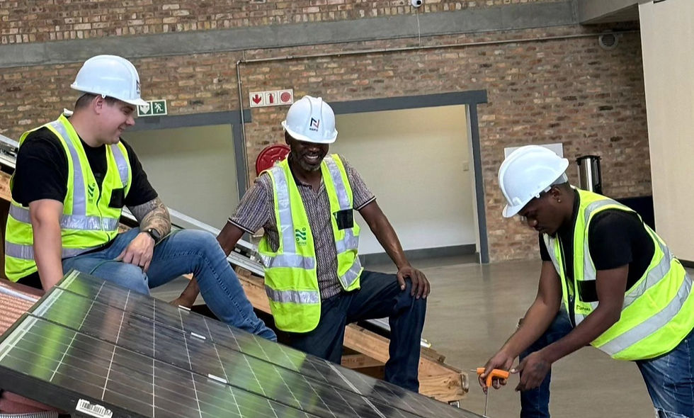 Solar PV GreenCard Practical Training taking place at our Johannesburg Facility