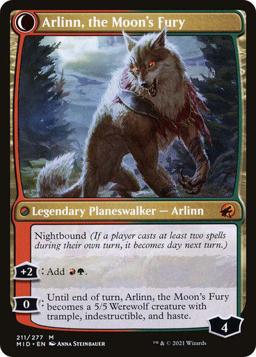 Arlinn, the Pack's Hope // Arlinn, the Moon's Fury (PLST) (MID-211) — cara 2 de 2