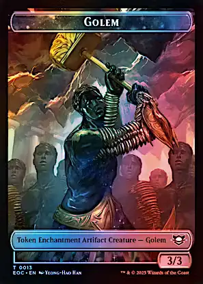 Golem Token (#013) (3/3) // Shapeshifter Token (TEOC) / Foil