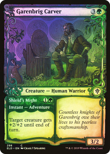 Garenbrig Carver // Shield's Might (ELD) (298) / Showcase / Foil