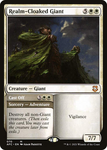Realm-Cloaked Giant // Cast Off (AFC) (70)