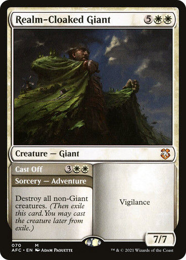 Realm-Cloaked Giant // Cast Off (AFC) (70)