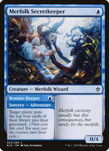 Merfolk Secretkeeper // Venture Deeper (ELD) (53)