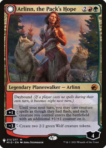 Arlinn, the Pack's Hope // Arlinn, the Moon's Fury (PLST) (MID-211) — cara 1 de 2