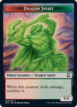 Beast Token // Dragon Spirit Token (TAFC) — cara 2 de 2