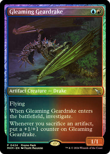 Gleaming Geardrake (mkm) (424) / Promo Pack Foil