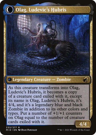 Ludevic, Necrogenius // Olag, Ludevic's Hubris (PLST) (MID-233) — cara 2 de 2