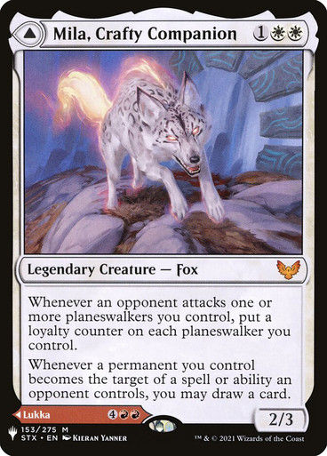 Mila, Crafty Companion // Lukka, Wayward Bonder (PLST) (STX-153) — cara 1 de 2