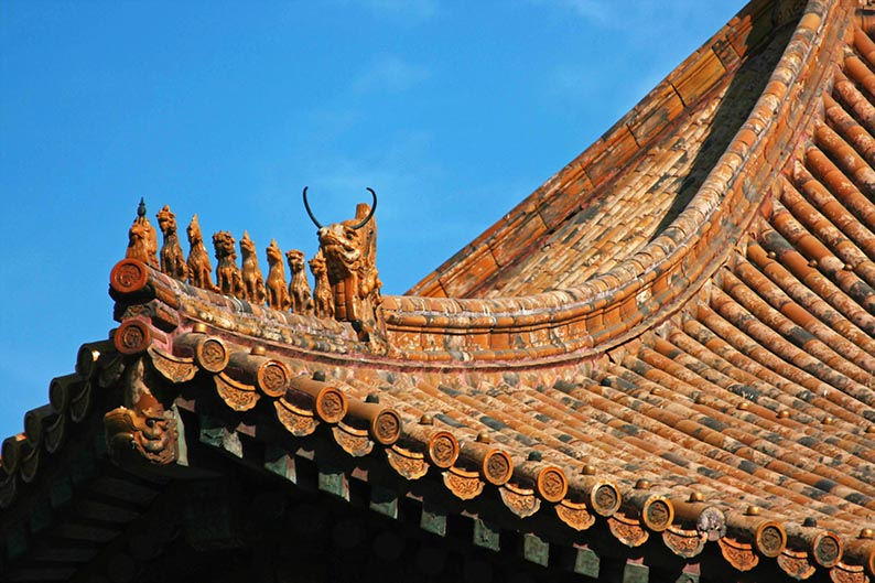 Chimères sur les toits de Pékin
