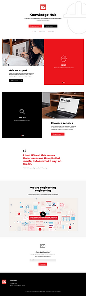 Desktop homepage view