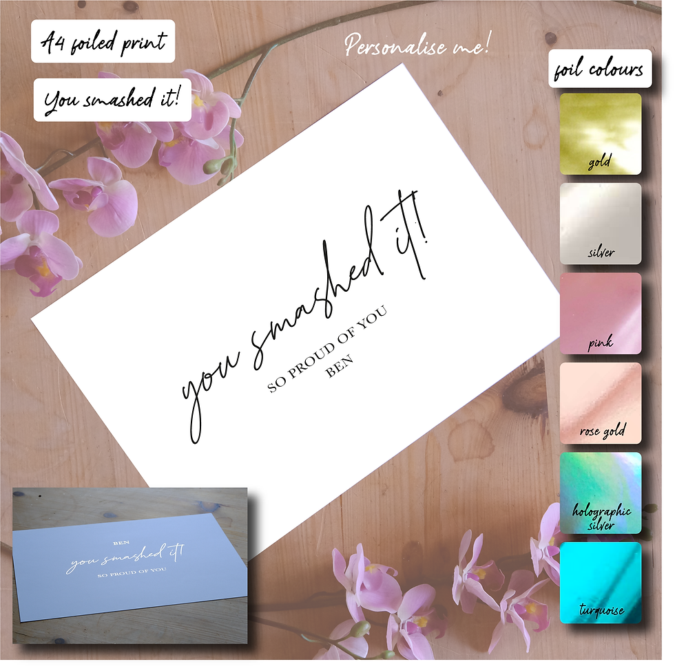 You smashed it! A4 print