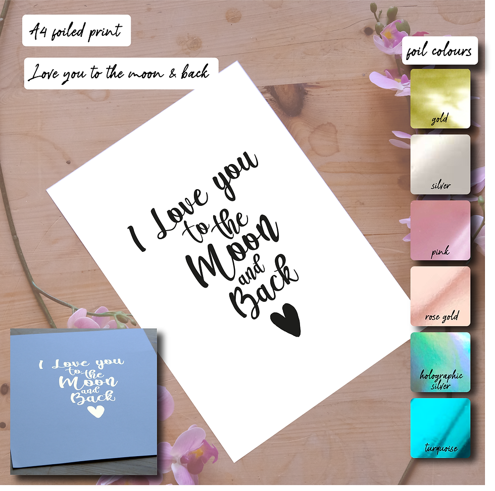 Love you to the moon and back A4 print