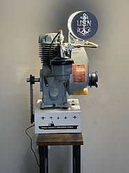 US Navy Lamp made from a cutaway of an engine