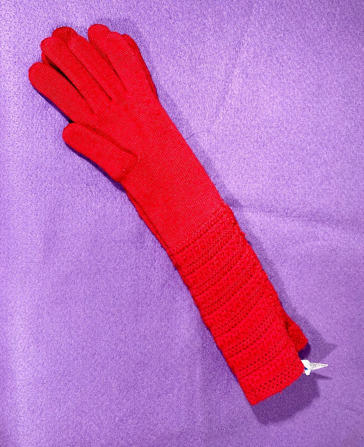 Harrods London Red Knit Gloves